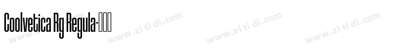 Coolvetica Rg Regula字体转换